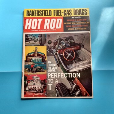 Vintage HOT ROD Magazine May 1965 Great gift for Dad and Grampa. Original price 50 cents!!!