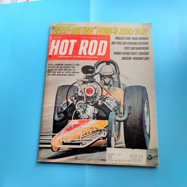 Vintage HOT ROD Magazine July 1968 Great gift for Dad and Grampa. Original price 50 cents!!!
