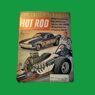 Vintage HOT ROD Magazine June 1969 Great gift for Dad and Grampa. Original price 50 cents!!!