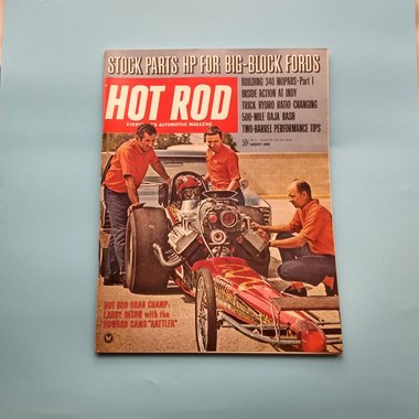Vintage HOT ROD Magazine August 1969 Great gift for Dad and Grampa. Original price 50 cents!!!