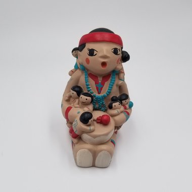 Vintage Native American Southwestern Storyteller Pottery Figurine