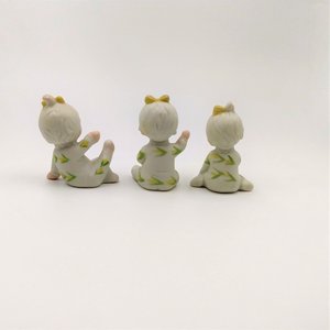 Napcoware Baby of the month, Bone Chine Girl Figurines, Set of 3