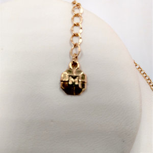 MONET Gold Tone Jeweled Rhinestone Statement Necklace, 80's Vintage