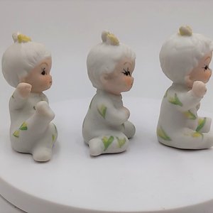 Napcoware Baby of the month, Bone Chine Girl Figurines, Set of 3