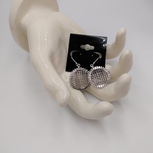 Vintage 925 Sterling Silver Weave Dangle Earrings and Matching Ring (size 6.5 ), Great Gift