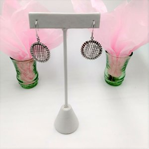 Vintage 925 Sterling Silver Weave Dangle Earrings and Matching Ring (size 6.5 ), Great Gift