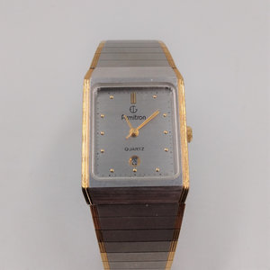 Sleek Vintage Armitron 2 Tone Ladies Quartz Analog Watch, New Battery Runs