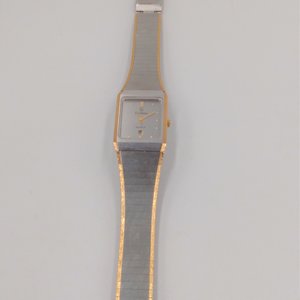 Sleek Vintage Armitron 2 Tone Ladies Quartz Analog Watch, New Battery Runs