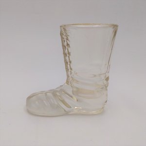 Vintage Glass Boot Toothpick/Match Holder, Shot glass, Collectable