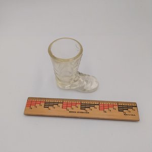Vintage Glass Boot Toothpick/Match Holder, Shot glass, Collectable