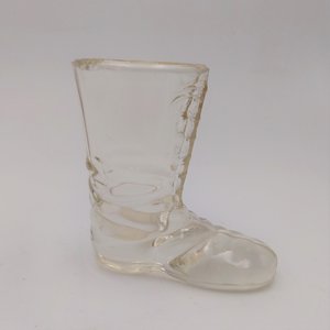 Vintage Glass Boot Toothpick/Match Holder, Shot glass, Collectable