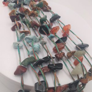 Native American Multi Strand Natural Gemstone Chip Southwestern Necklace, Vintage