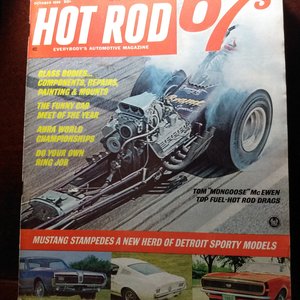 HOT ROD October 1966 Vintage Magazine, Great gift for Dad and Grampa. Original price 50 cents!!!