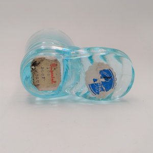 Vintage Light Blue Pressed Glass Boot Toothpick Holder or Shot Glass