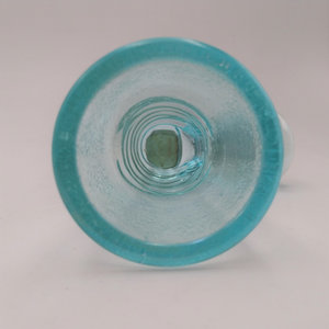Vintage Light Blue Pressed Glass Boot Toothpick Holder or Shot Glass