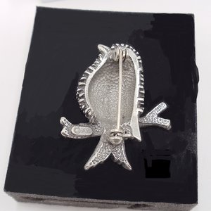 Vintage Anne Klein Silver Tone  Bird Brooch, 1980's Brooch, Spring Jewelry