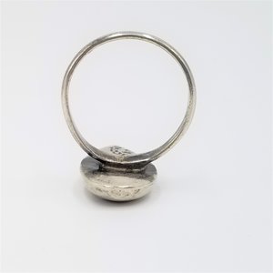 Pleasant Vintage Mexican Abalone and Sterling Silver Teardrop Ring Size 5.5