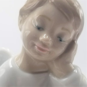 Lladró "My Guardian Angel" Vintage Porcelain Figurine, Highly Collectable,Blue Boy blanket, Made in Spain