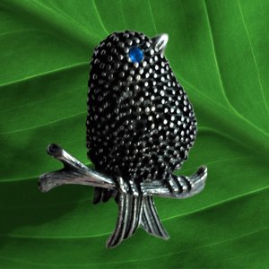 Vintage Anne Klein Silver Tone  Bird Brooch, 1980's Brooch, Spring Jewelry