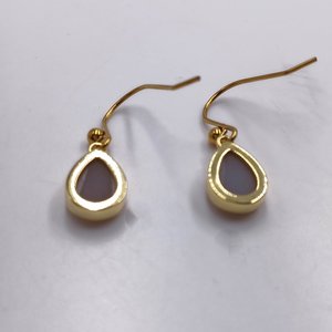 Vintage Sparkly Druzy Gold Tone Dangle Earrings