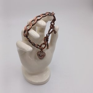 Juicy Couture Copper and Rhinestones Curb Chain Bracelet