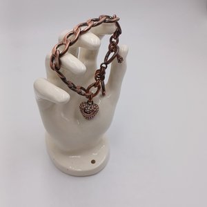 Juicy Couture Copper and Rhinestones Curb Chain Bracelet