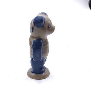 Beaumont Brothers Pottery Salt Glazed Small Bear Figurine, 1998
