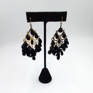 Collection of Vintage Black Costume Jewelry- 7 items, Jewelry Lot