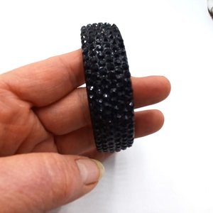 Collection of Vintage Black Costume Jewelry- 7 items, Jewelry Lot