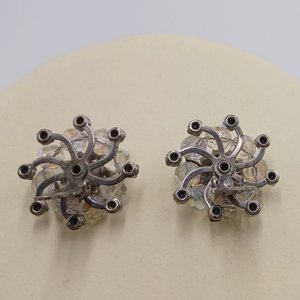 Beautiful WEISS Aurora Borealis Cluster Clip-On Earrings
