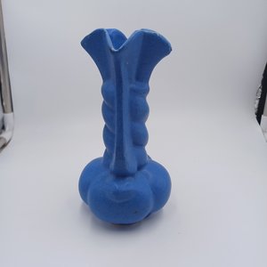 Niloak Matte Medium Blue Art Pottery Vase, Circa 1940's