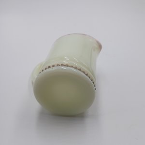 Vintage Uranium Custard Glass Souvenir Toothpick holder/Creamer, Bryan Mercantile Prairie City, Ia.
