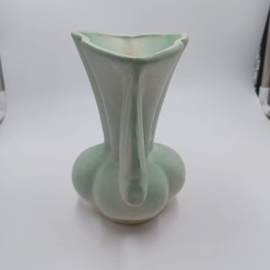 Niloak Matte Light Mint Green Pottery Vase, Circa 1940's