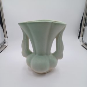 Niloak Matte Light Mint Green Pottery Vase, Circa 1940's