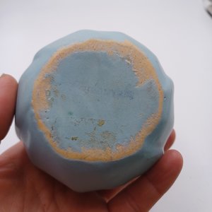 1950's Rosemeade Matte Blue Tulip Pottery Vase