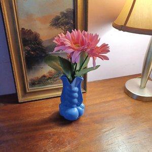 Niloak Matte Medium Blue Art Pottery Vase, Circa 1940's