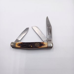 Schrade USA Uncle Henry for Ducks Unlimited- 2 Knife Set with Leather Sheath, NIB