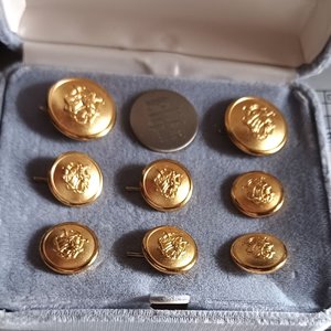 Nordstrom Gold Tone Equestrian Theme Coat Buttons Gift Set, Horse Lover, Vintage Unused