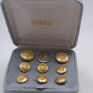 Nordstrom Gold Tone Equestrian Theme Coat Buttons Gift Set, Horse Lover, Vintage Unused