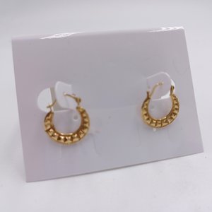 10K Gold Latch Back Hoop Earrings