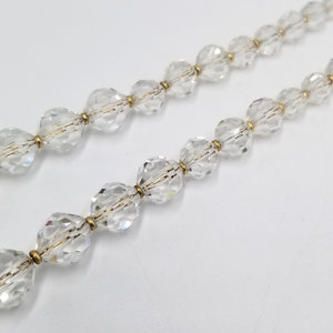 Vintage Simmons Aurora Borealis Crystal Beaded Necklace and Earrings Jewelry Set