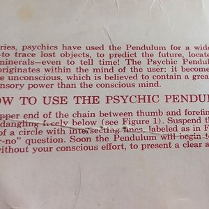 Psychic Pendulum -Vintage in Package Glass on Chain Pendulum Plus  an Extra Cobalt