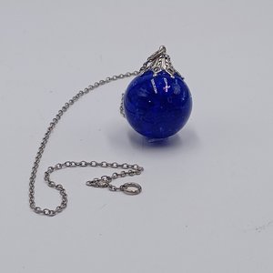 Psychic Pendulum -Vintage in Package Glass on Chain Pendulum Plus  an Extra Cobalt