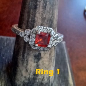 Seven Silver Tone Gemstone Fashion Rings, Rings Lot, Great Price, Free Shipping