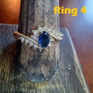 Seven Silver Tone Gemstone Fashion Rings, Rings Lot, Great Price, Free Shipping