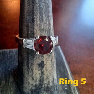 Seven Silver Tone Gemstone Fashion Rings, Rings Lot, Great Price, Free Shipping