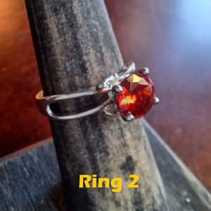 Seven Silver Tone Gemstone Fashion Rings, Rings Lot, Great Price, Free Shipping