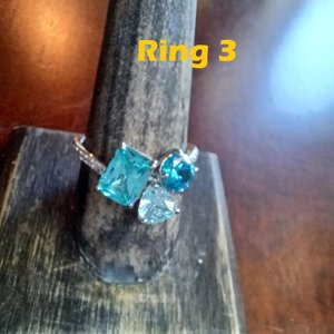 Seven Silver Tone Gemstone Fashion Rings, Rings Lot, Great Price, Free Shipping