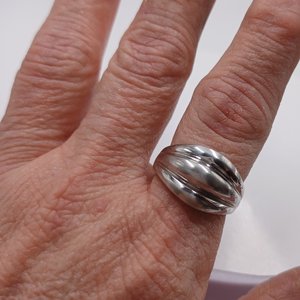 Sterling Silver Chunky Southwestern Ladies Statement Ring Size 9