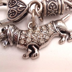Silver Tone Dachshund Weiner Dog Jewelry Set- Lot-